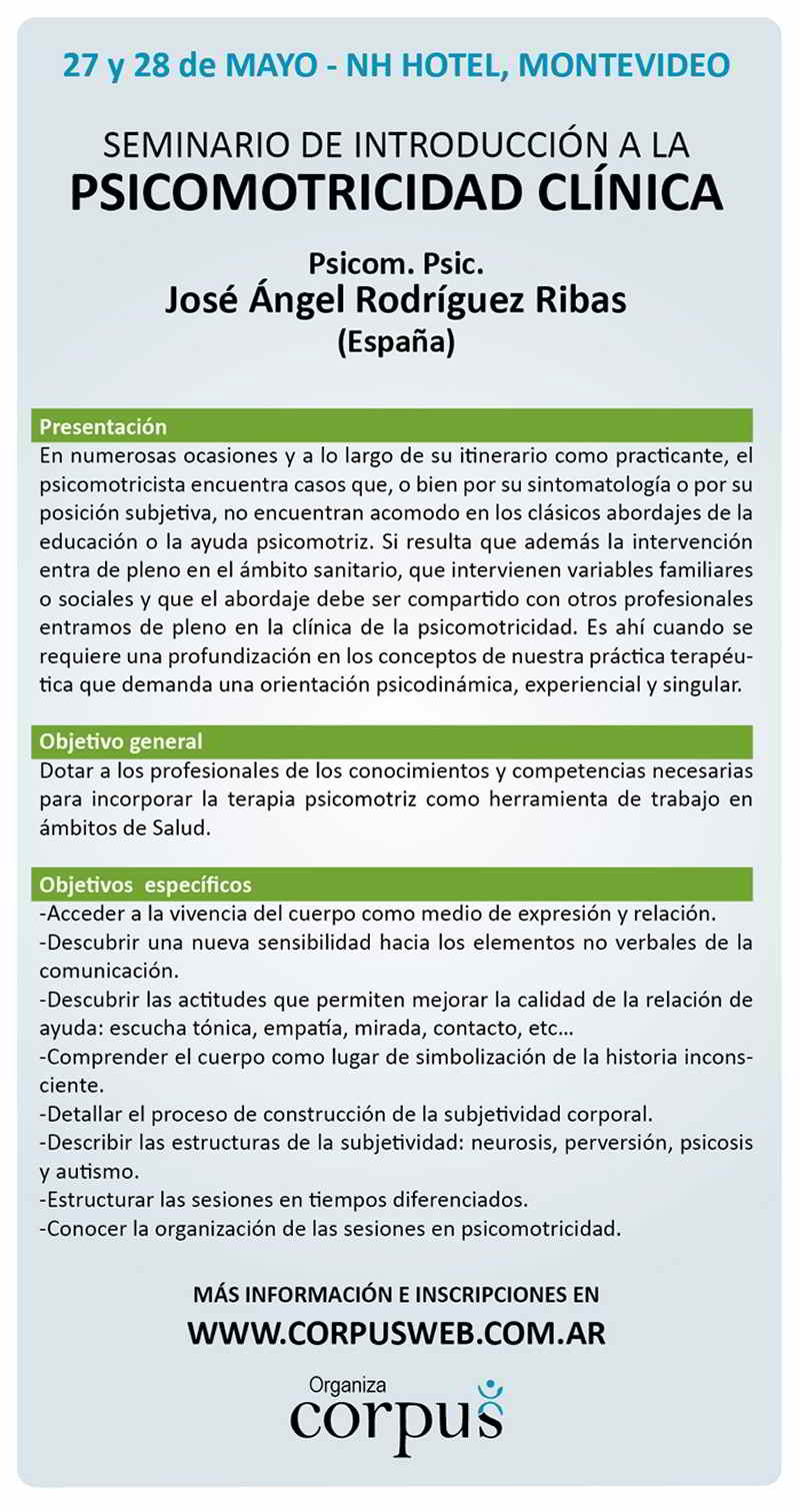Seminrio de Introdução à Psicomotricidade Clínica